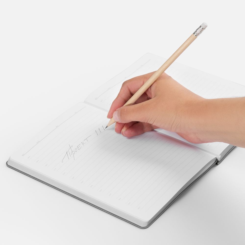 Карандаш простой Hand Friend с ластиком, неокрашенный / Миниатюра WWW (1000)