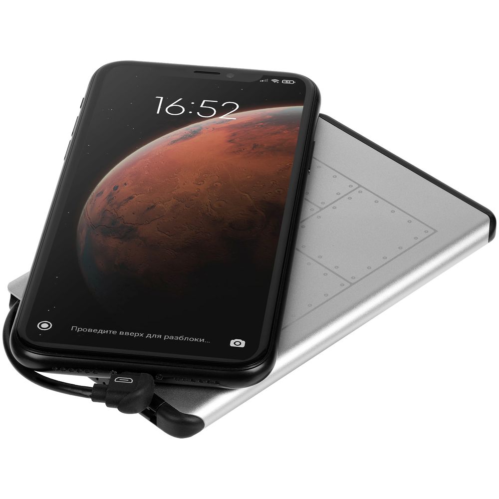 Внешний аккумулятор Unity, 5000 мАч, серебристый / Миниатюра WWW (1000)