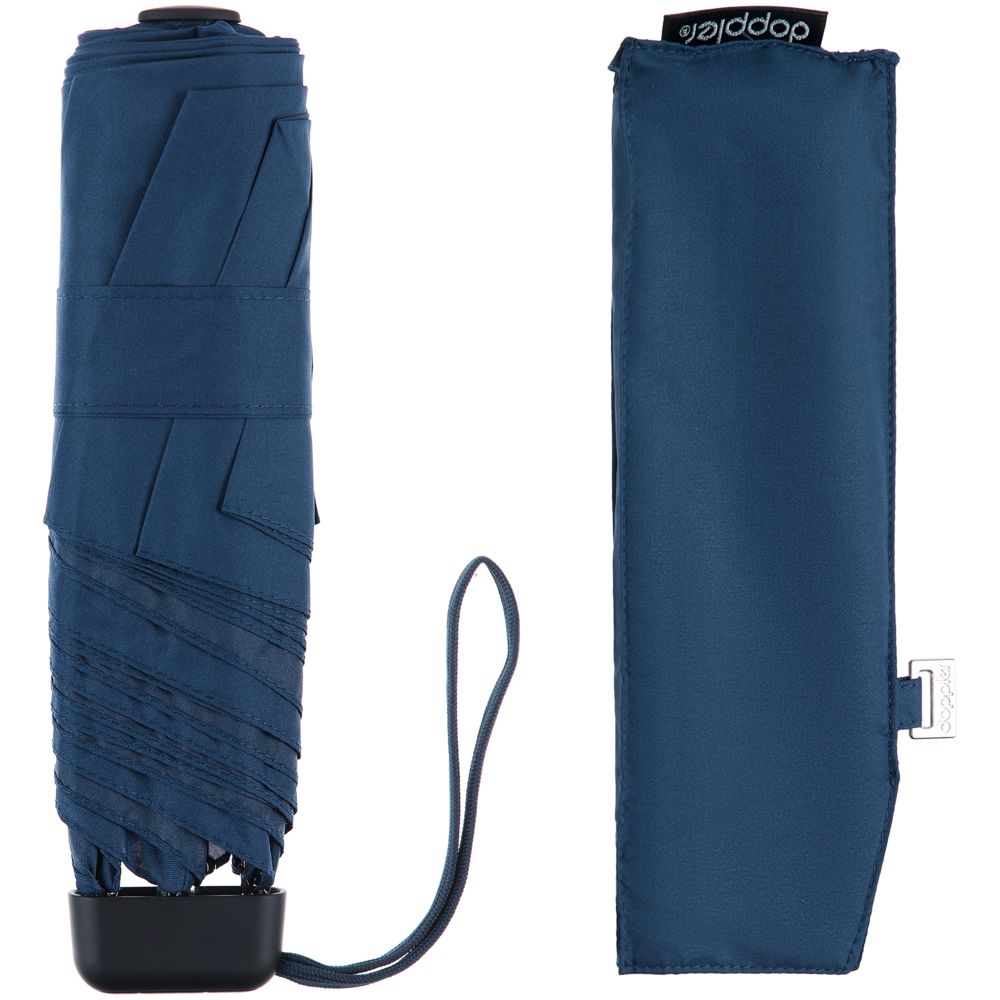 Зонт складной Carbonsteel Slim, темно-синий / Миниатюра WWW (1000)