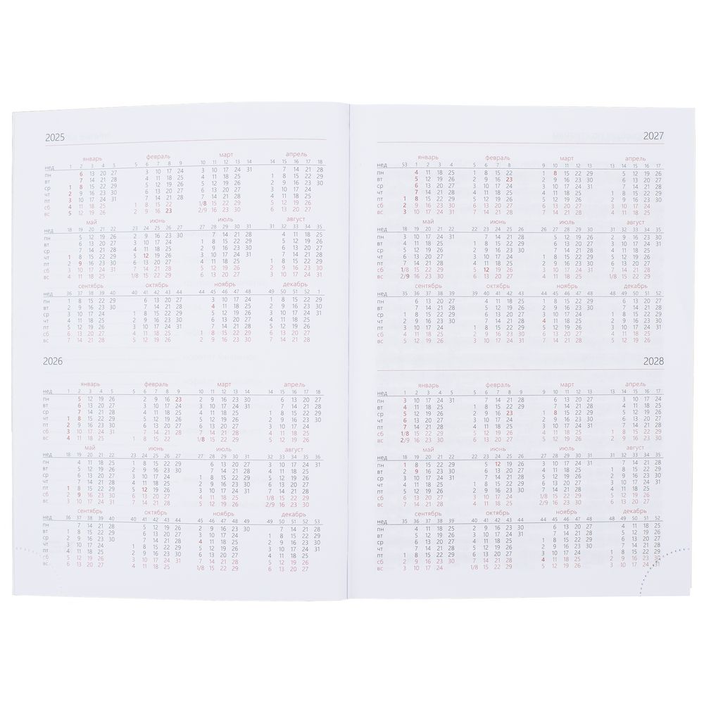 Ежедневник New Nebraska, датированный, зеленый / Миниатюра WWW (1000)