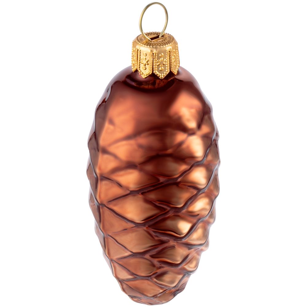 Елочная игрушка «Шишка» в коробке, коричневая / Миниатюра WWW (1000)