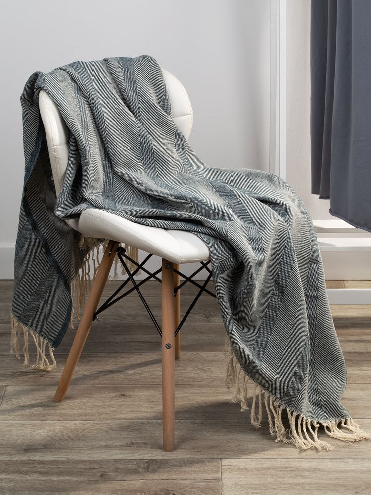 Плед «Сенеж», серо-синий / Миниатюра WWW (1000)