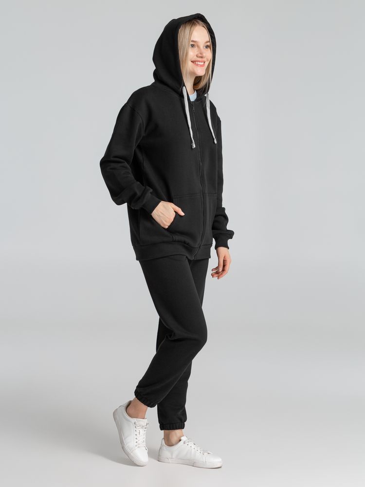 Толстовка на молнии с капюшоном Unit Siverga Heavy, черная / Миниатюра WWW (1000)