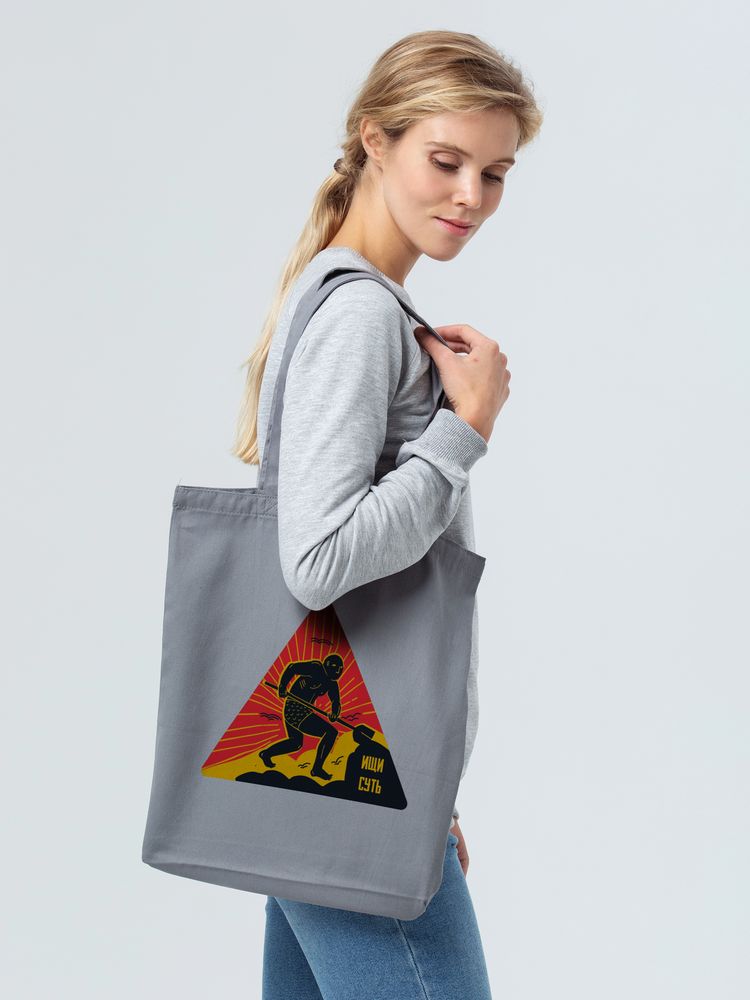 Холщовая сумка «Ищи суть», серая / Миниатюра WWW (1000)