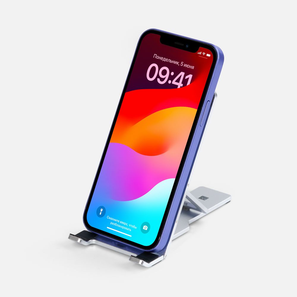 Подставка для смартфона Tactic, серебристая / Миниатюра WWW (1000)