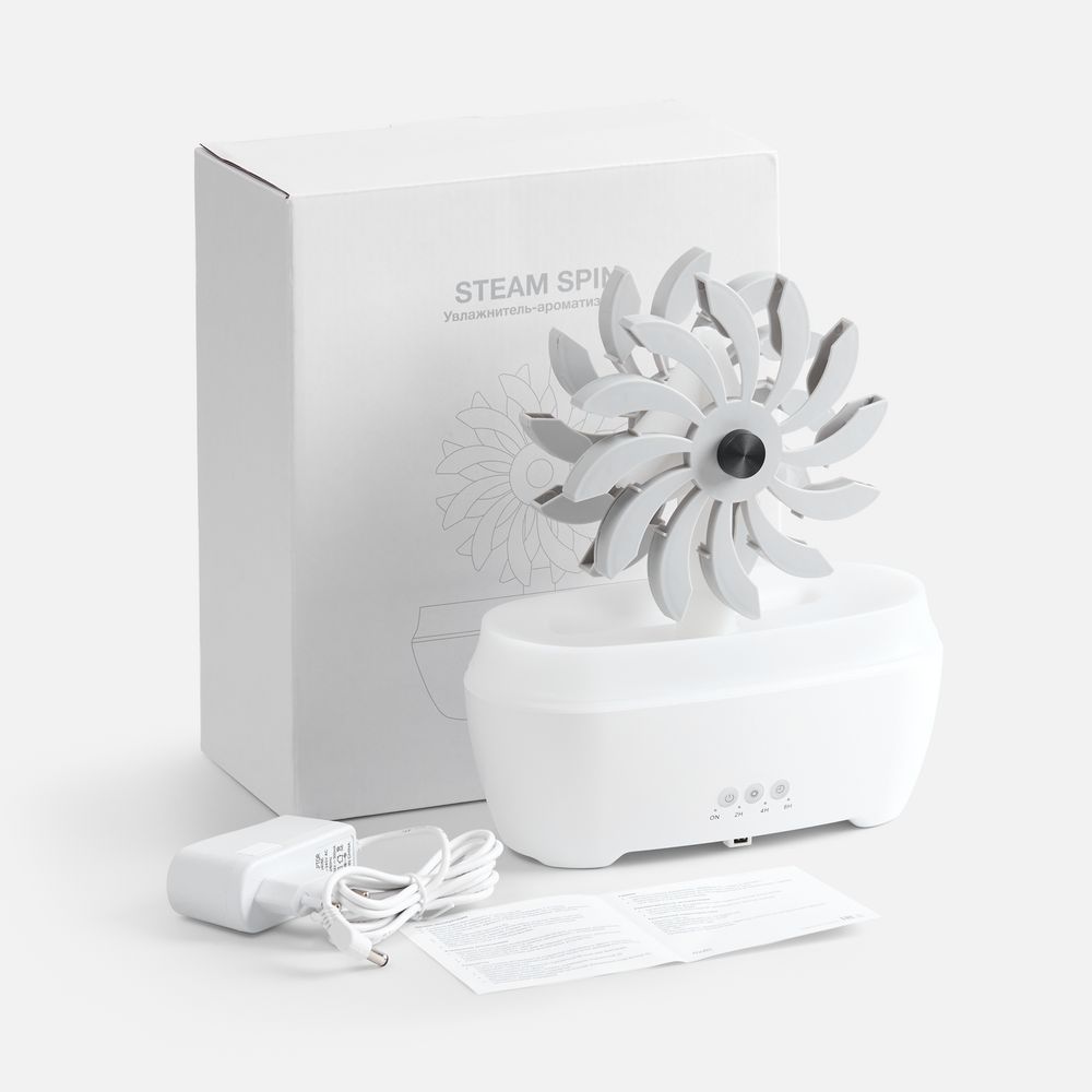 Увлажнитель-ароматизатор Steam Spin, белый с серым / Миниатюра WWW (1000)