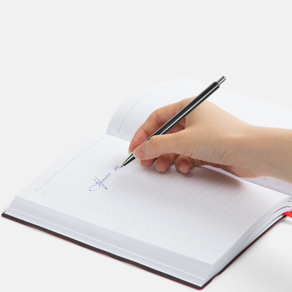 Ручка шариковая Slim Beam, черная / Миниатюра WWW (1000)