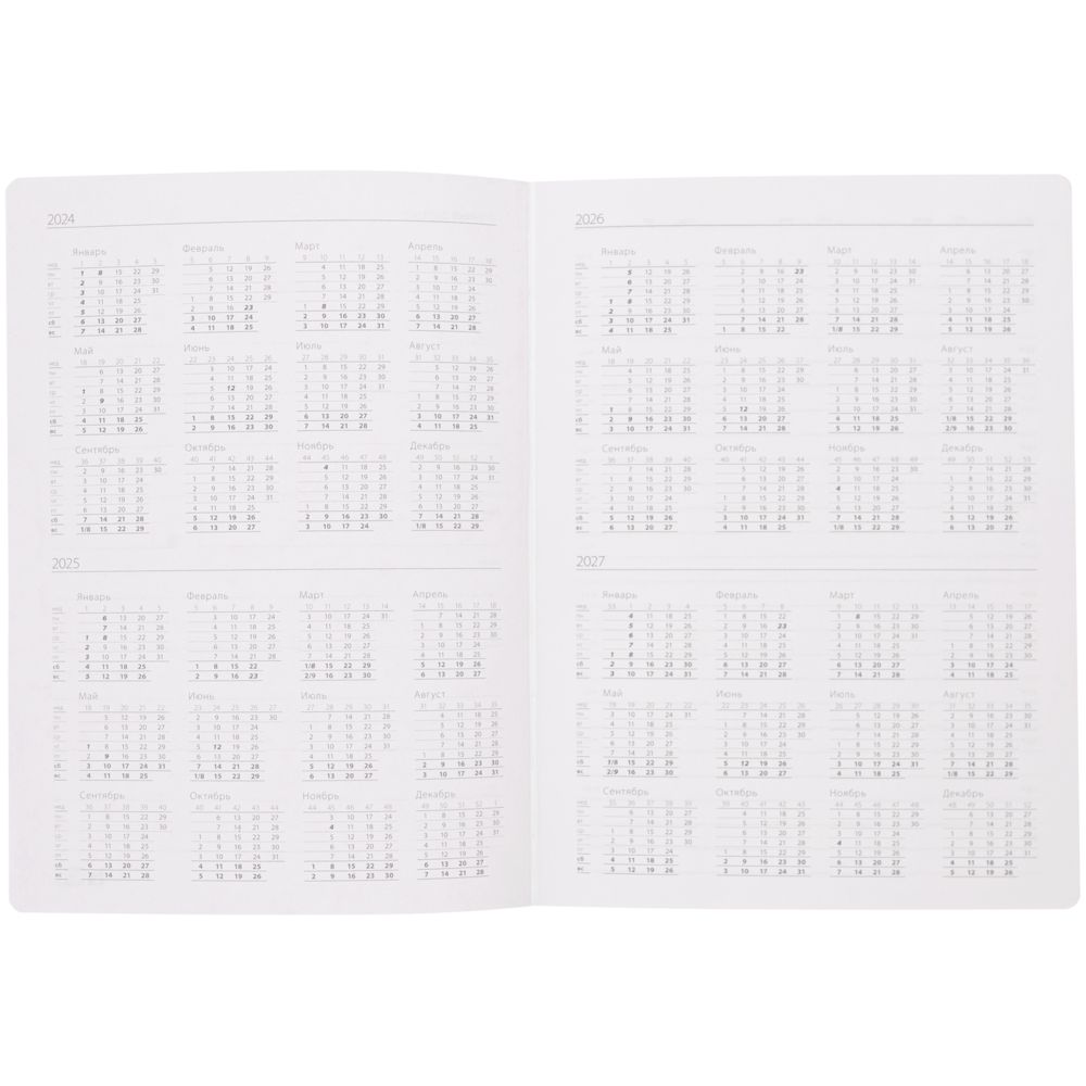 Ежедневник Flexpen Shall, недатированный, голубой / Миниатюра WWW (1000)