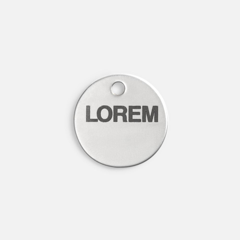 Шильдик металлический Alfa Sirkel, серебристый глянцевый / Миниатюра нанесения (1000)