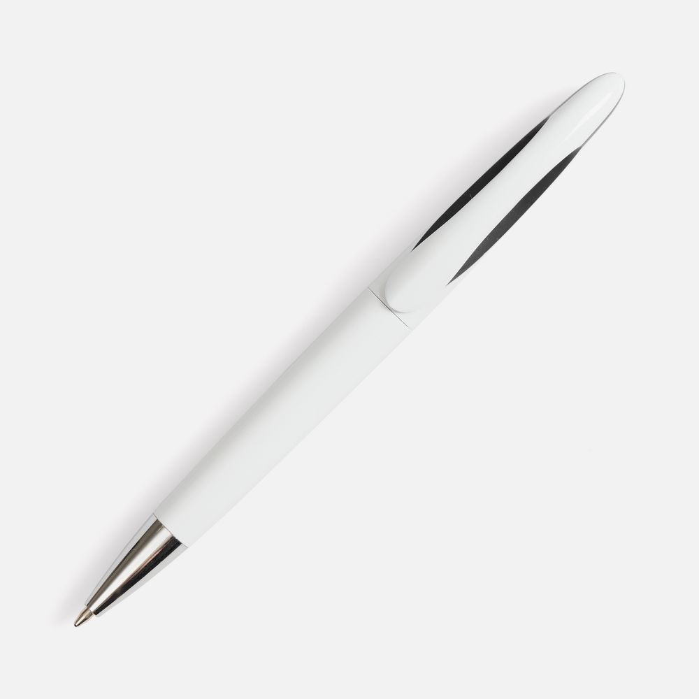 Ручка шариковая Nave, белая с черным / Миниатюра WWW (1000)