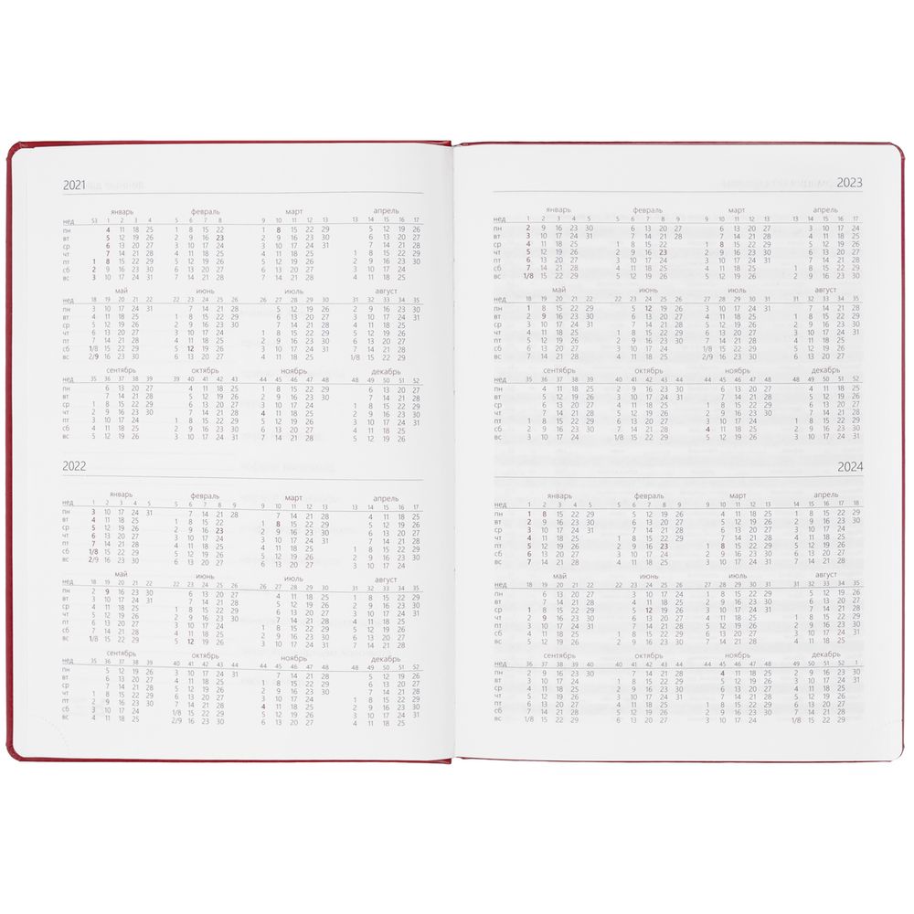 Еженедельник Nebraska, датированный, красный / Миниатюра WWW (1000)