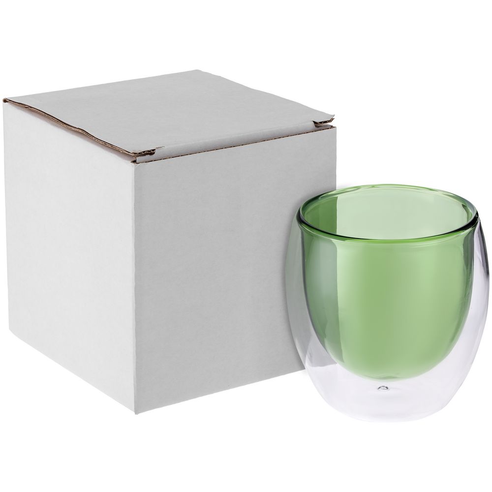 Стакан с двойными стенками Glass Bubble, зеленый / Миниатюра WWW (1000)