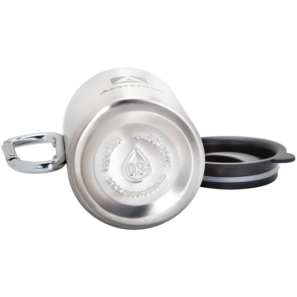 Термокружка с карабином «Арктика 300», стальная / Миниатюра WWW (1000)