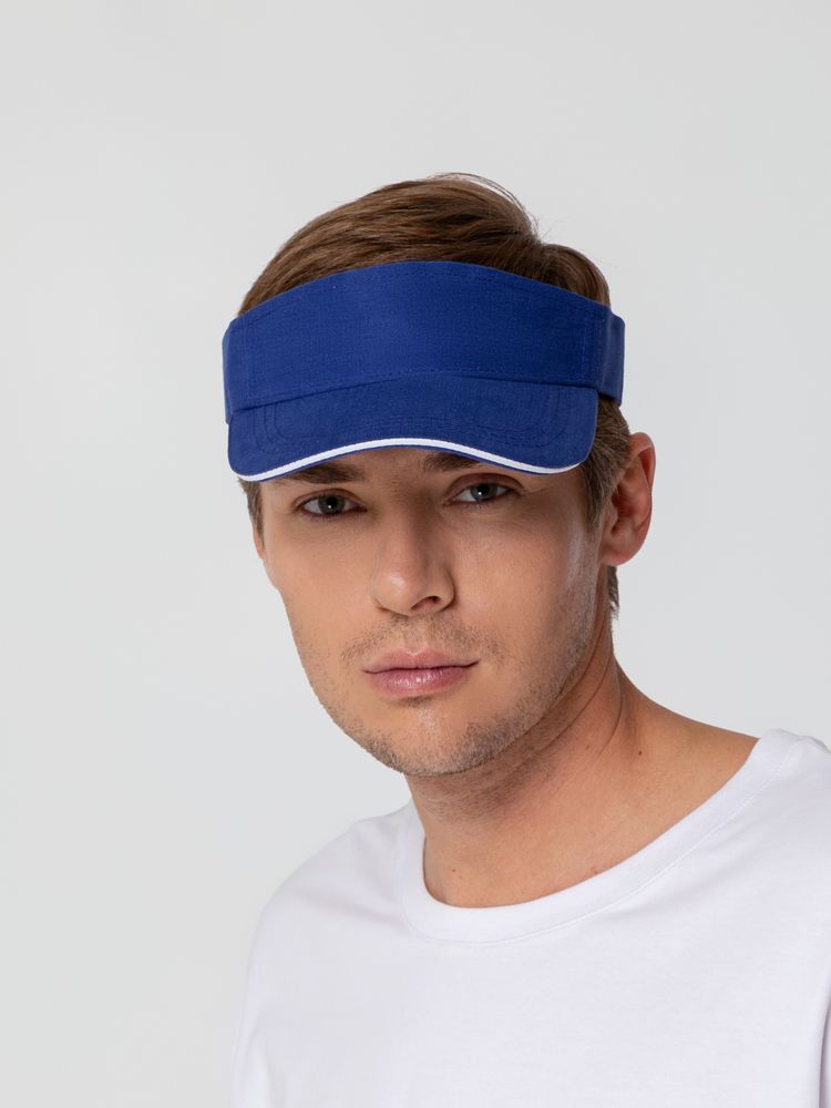 Козырек Active, ярко-синий с белым кантом / Миниатюра WWW (1000)