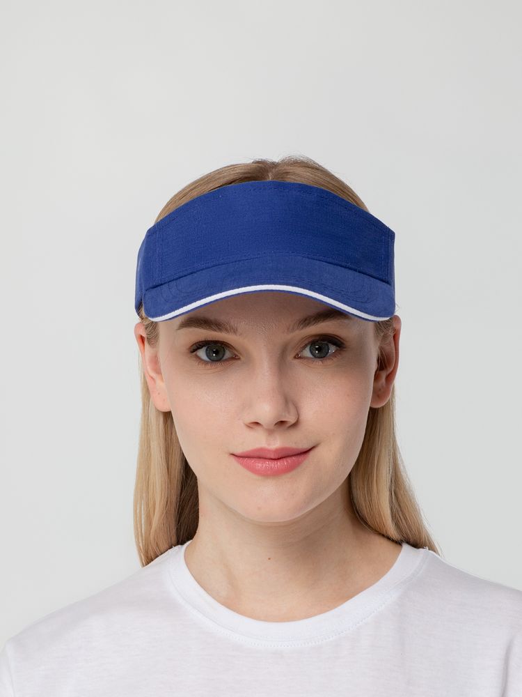 Козырек Active, ярко-синий с белым кантом / Миниатюра WWW (1000)