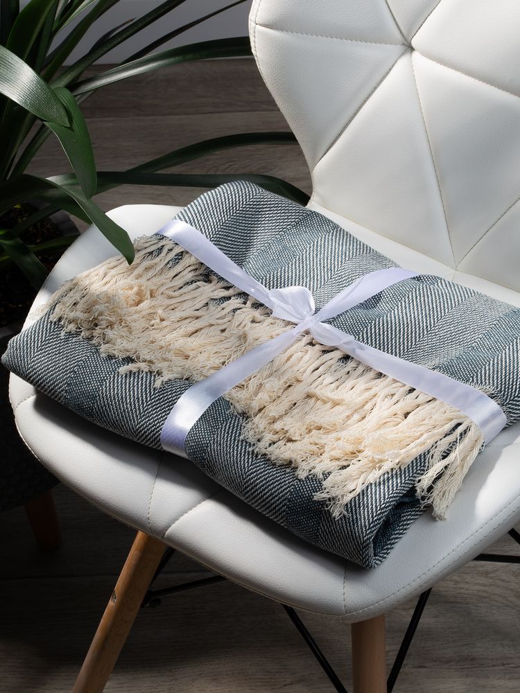 Плед «Сенеж», серо-синий / Миниатюра WWW (1000)