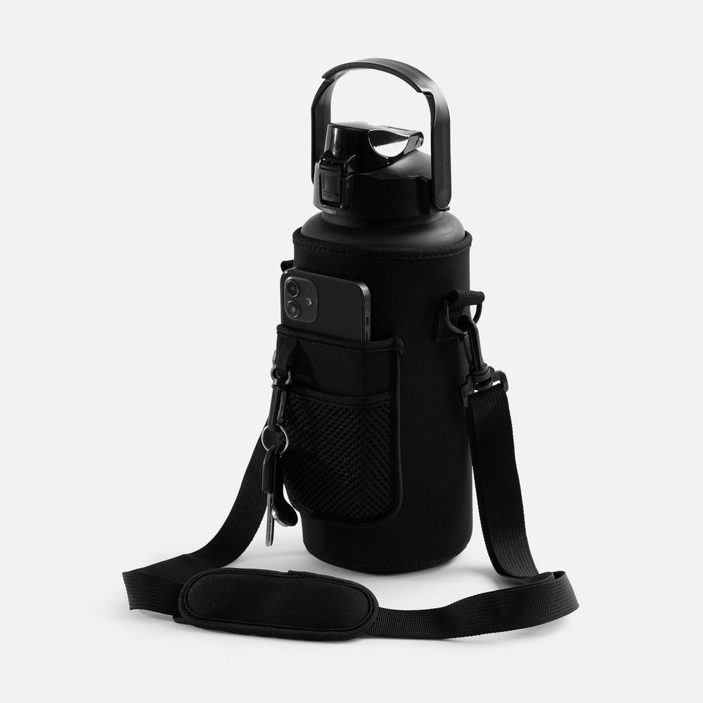 Набор спортивных бутылок Aquapack, черный / Миниатюра WWW (1000)