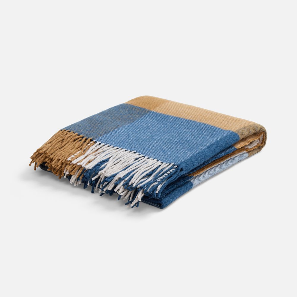 Плед Fleco, синий с коричневым / Миниатюра WWW (1000)