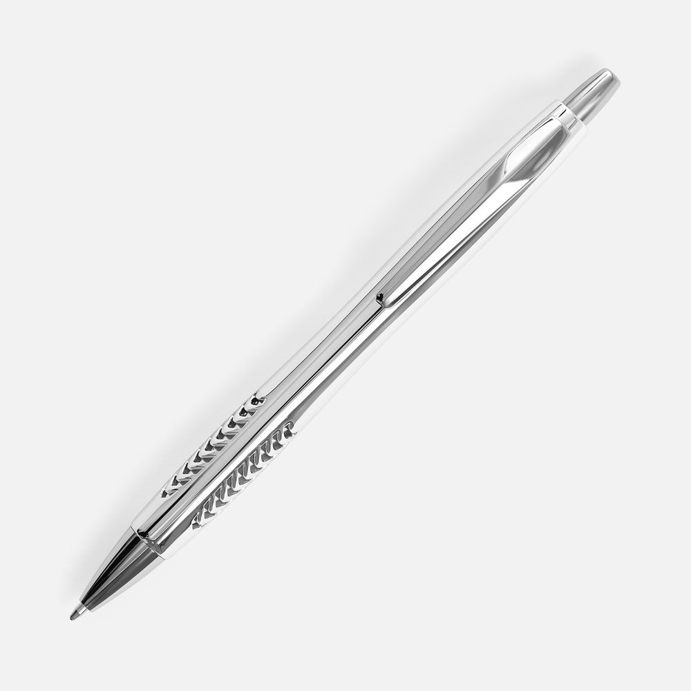 Ручка шариковая Barracuda, серебристая / Миниатюра WWW (1000)