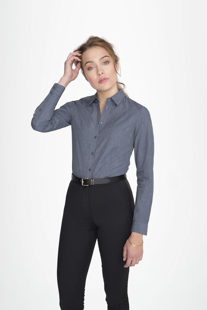 Рубашка Barnet Women синий меланж (джинс) / Миниатюра WWW (1000)