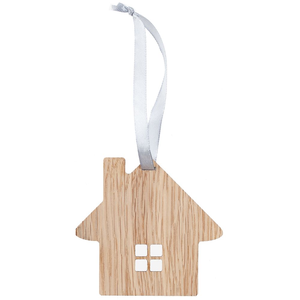 Деревянная подвеска Carving Oak, в форме домика / Миниатюра WWW (1000)