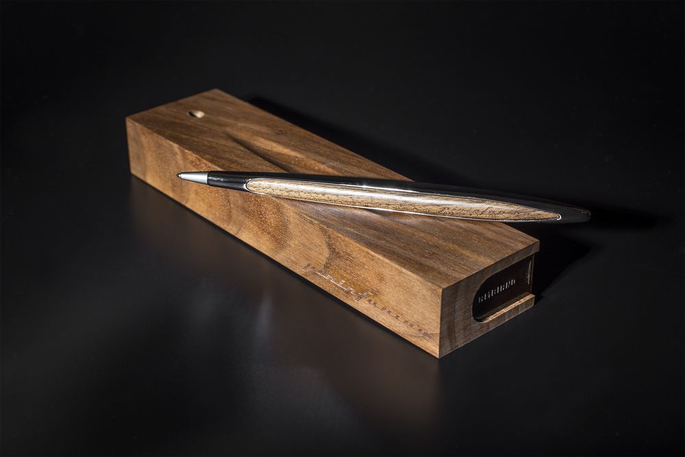 Шариковая ручка Cambiano Shiny Chrome Walnut / Миниатюра WWW (1000)