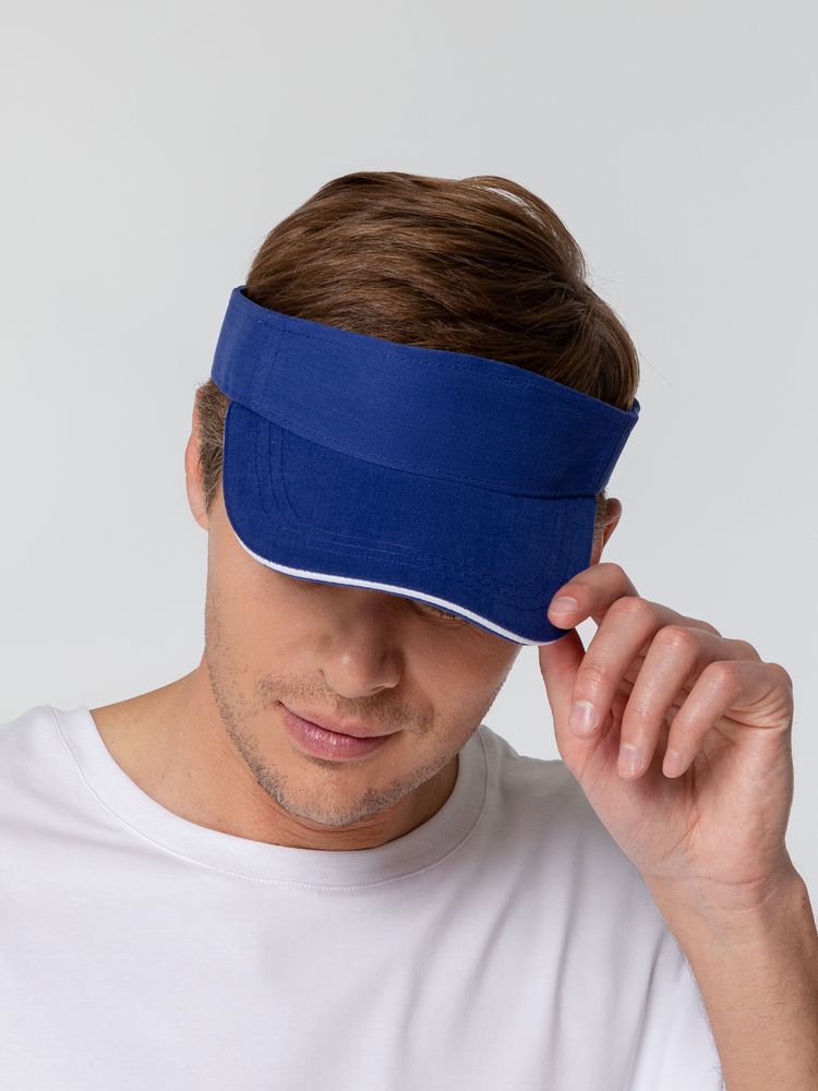 Козырек Active, ярко-синий с белым кантом / Миниатюра WWW (1000)