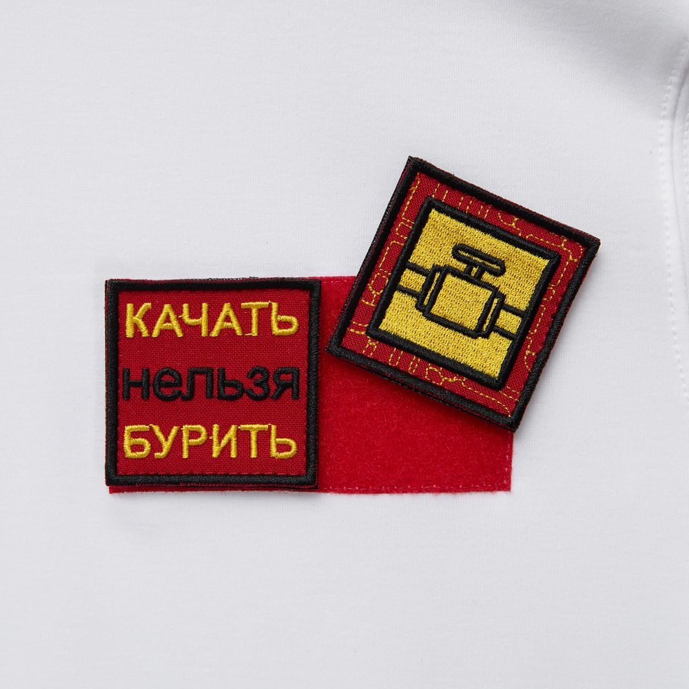 Основа Velkro S для крепления шевронов на липучке, красная / Миниатюра нанесения (1000)