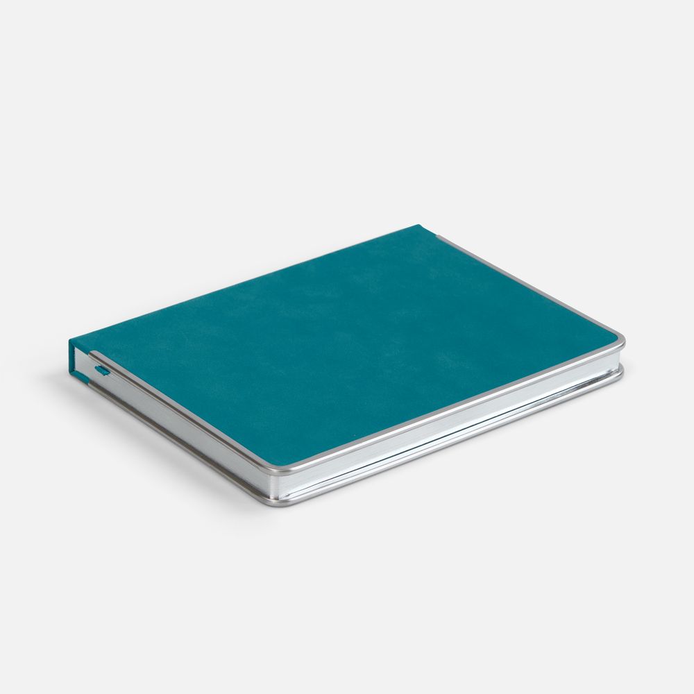 Ежедневник Metal Frame на заказ, датированный, бирюзовый / Миниатюра WWW (1000)