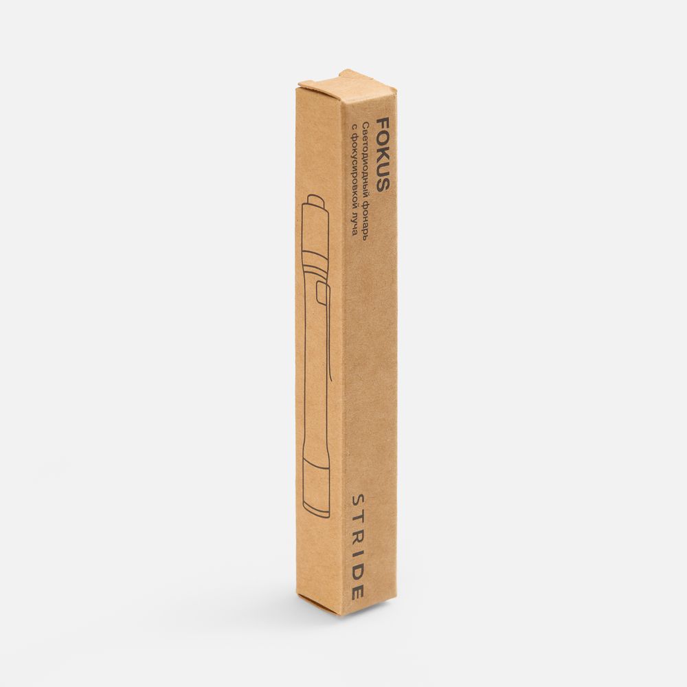 Фонарик с фокусировкой луча Fokus, серо-синий / Миниатюра WWW (1000)