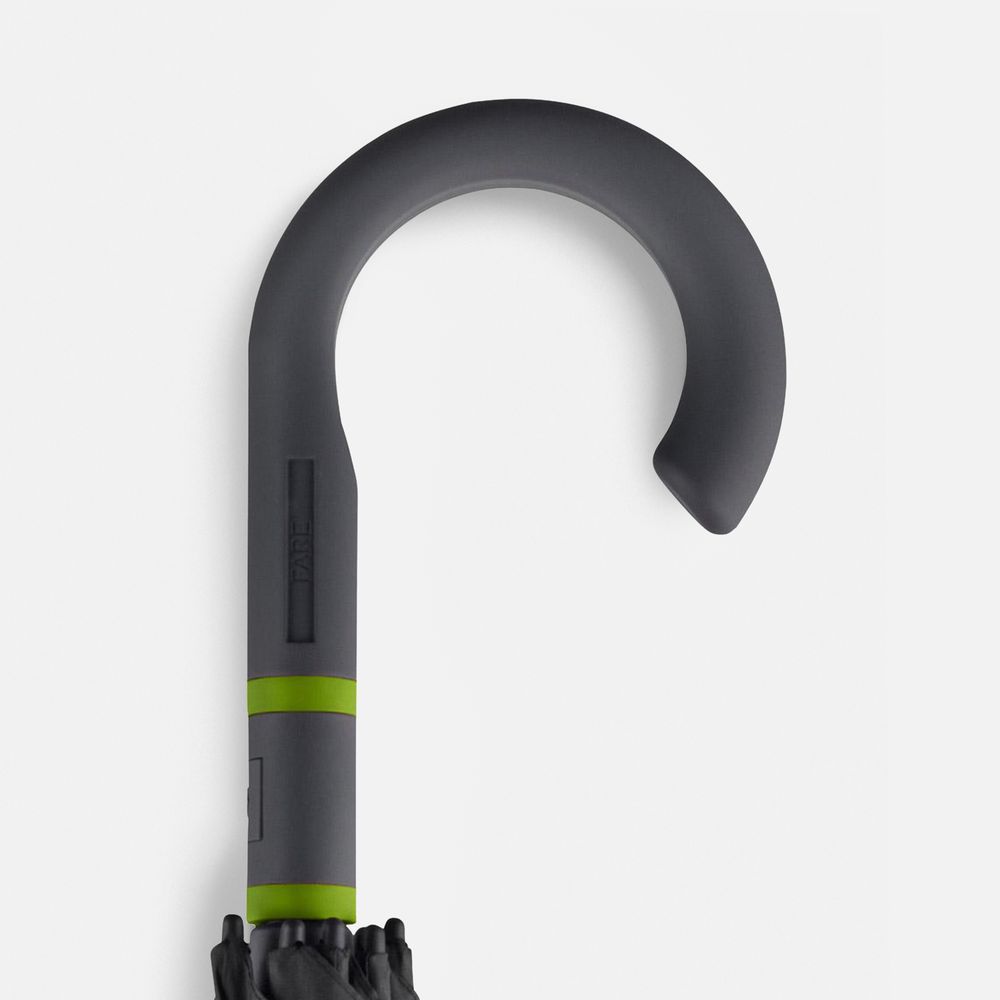 Зонт-трость с цветными спицами Color Style, зеленое яблоко, с серой ручкой / Миниатюра WWW (1000)