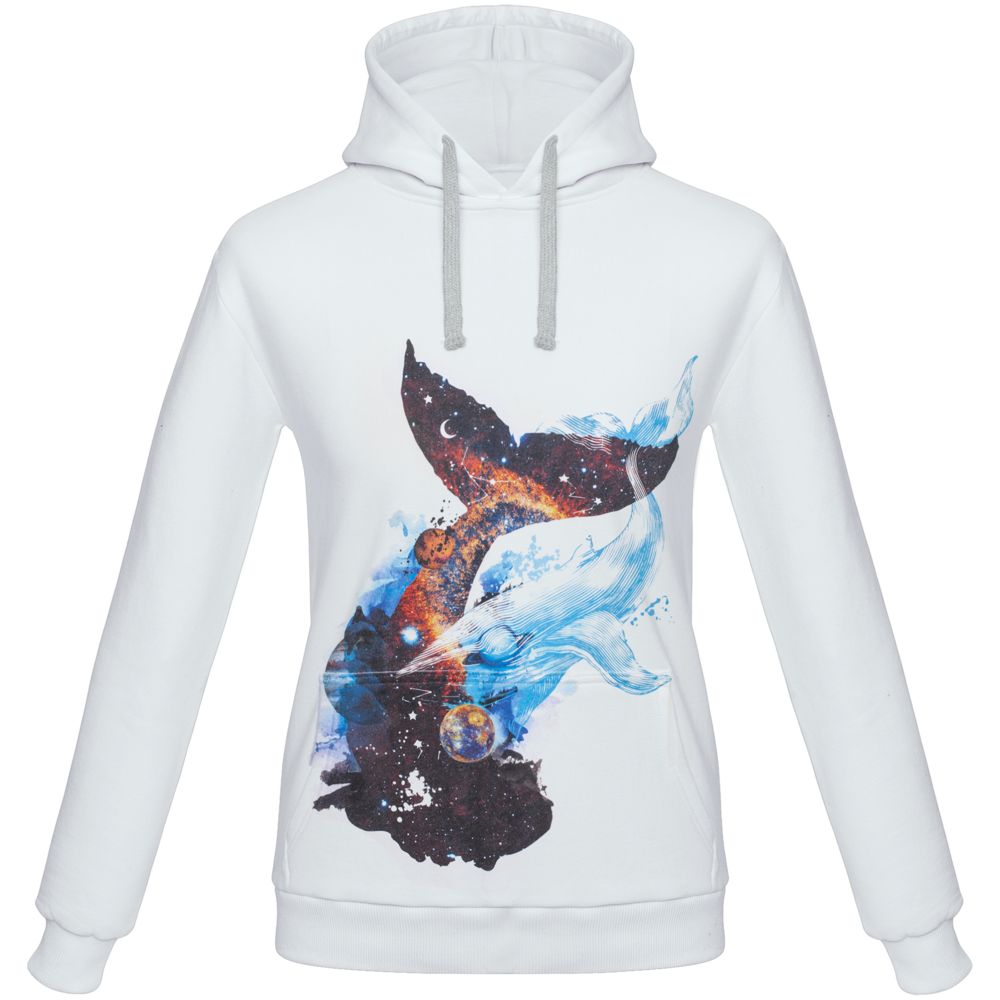 Толстовка с капюшоном «Гиганты Вселенной», белая / Миниатюра WWW (1000)