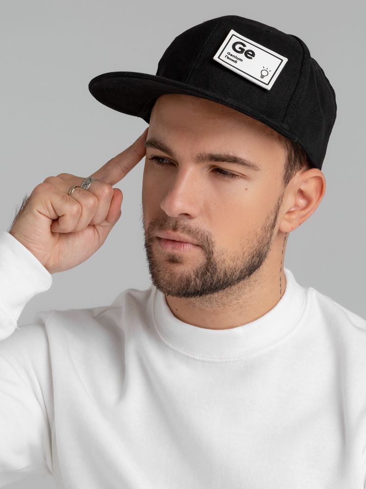 Бейсболка с патчами «Химия состояний», черная / Миниатюра WWW (1000)