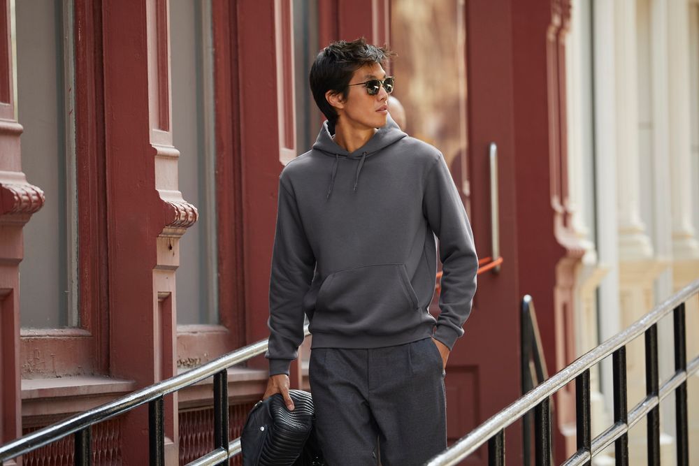 Толстовка Hooded, черная / Миниатюра WWW (1000)