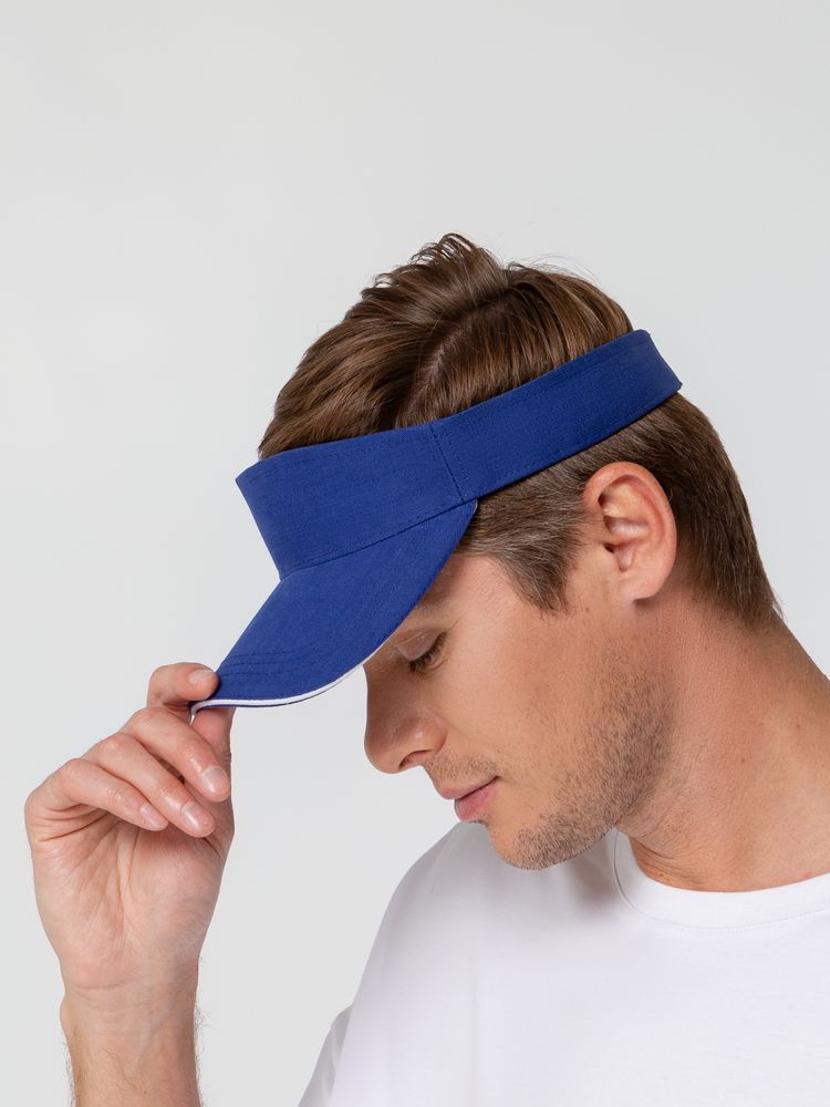 Козырек Active, ярко-синий с белым кантом / Миниатюра WWW (1000)