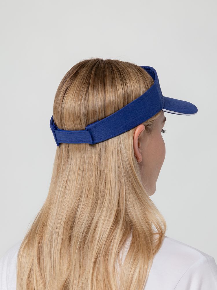 Козырек Active, ярко-синий с белым кантом / Миниатюра WWW (1000)