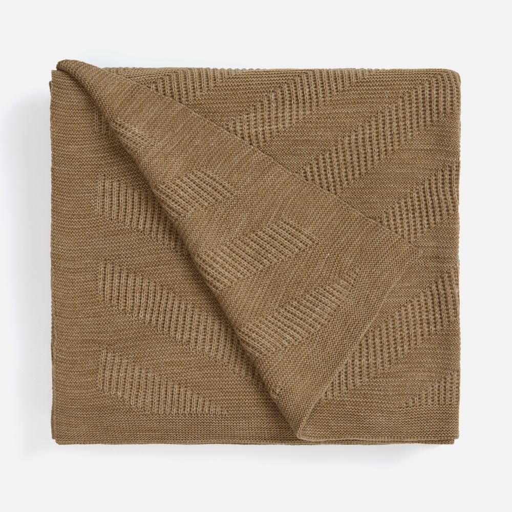 Плед Locus Solus, коричнево-бежевый меланж / Миниатюра WWW (1000)