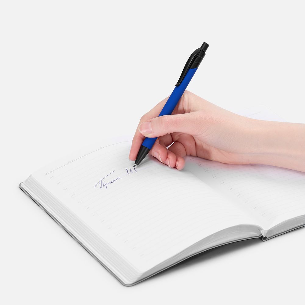 Ручка шариковая Undertone Black Soft Touch, ярко-синяя / Миниатюра WWW (1000)