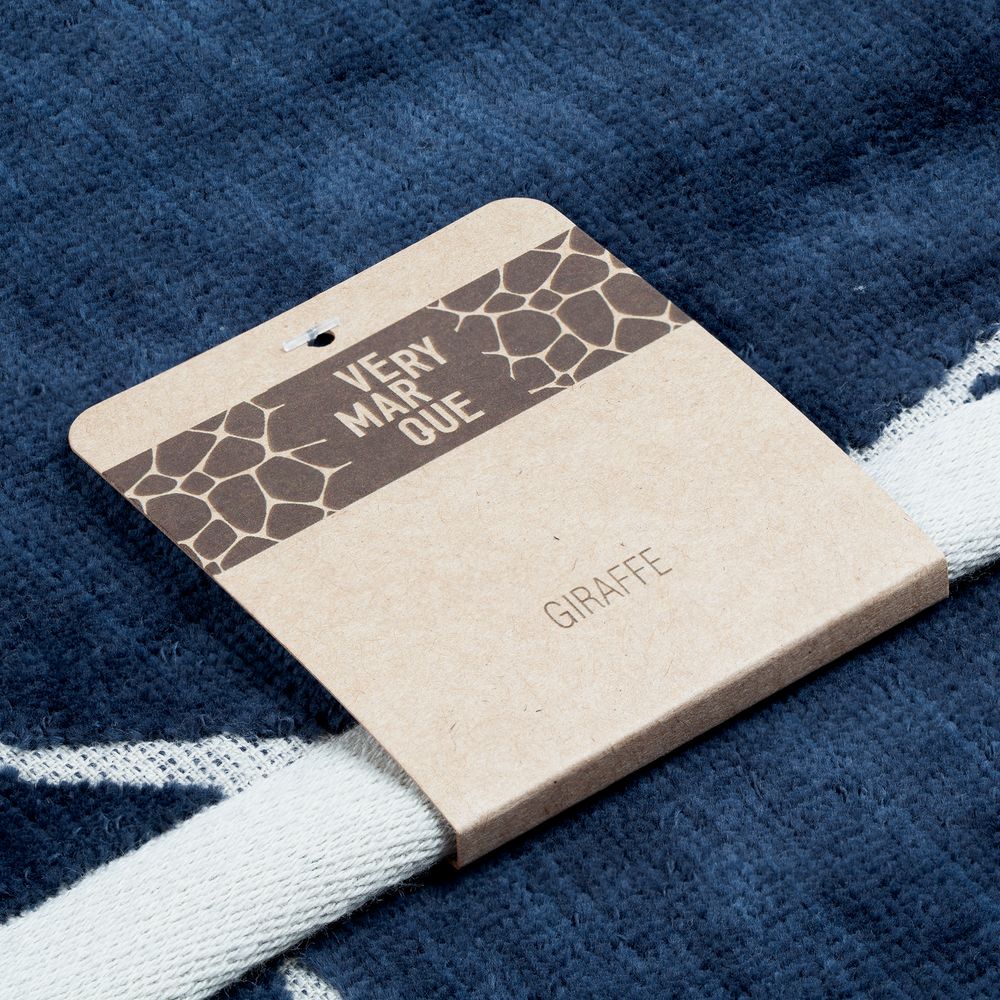 Полотенце Giraffe, малое, бежевое с синим / Миниатюра WWW (1000)