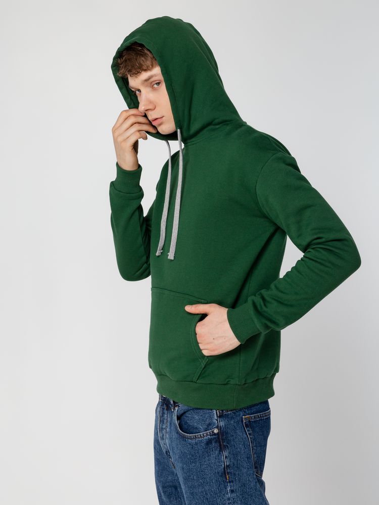 Толстовка с капюшоном Unit Kirenga Heavy, темно-зеленая / Миниатюра WWW (1000)