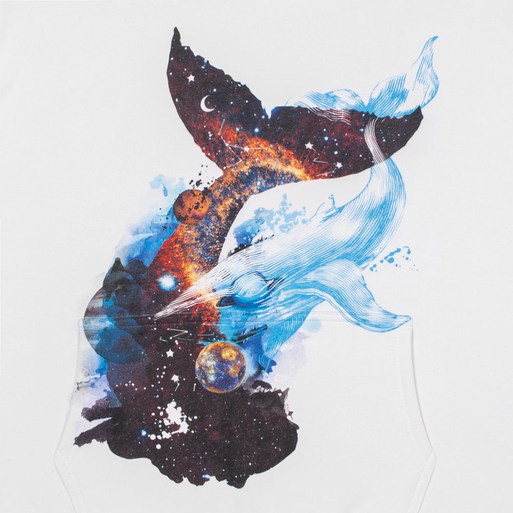 Толстовка с капюшоном «Гиганты Вселенной», белая / Миниатюра WWW (1000)