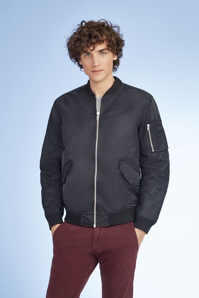 Куртка бомбер унисекс Rebel, темно-синяя / Миниатюра WWW (1000)