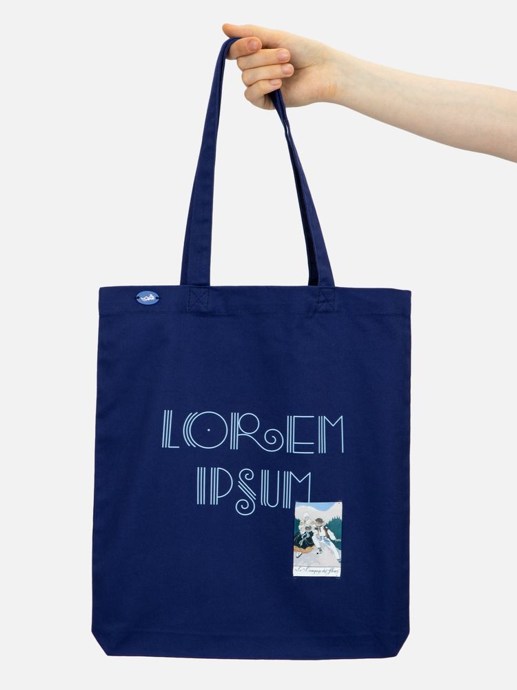 Холщовая сумка Avoska, темно-синяя (navy) / Миниатюра нанесения (1000)