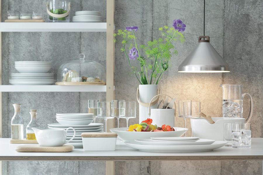 Набор из 4 десертных тарелок Dine, белый / Миниатюра WWW (1000)