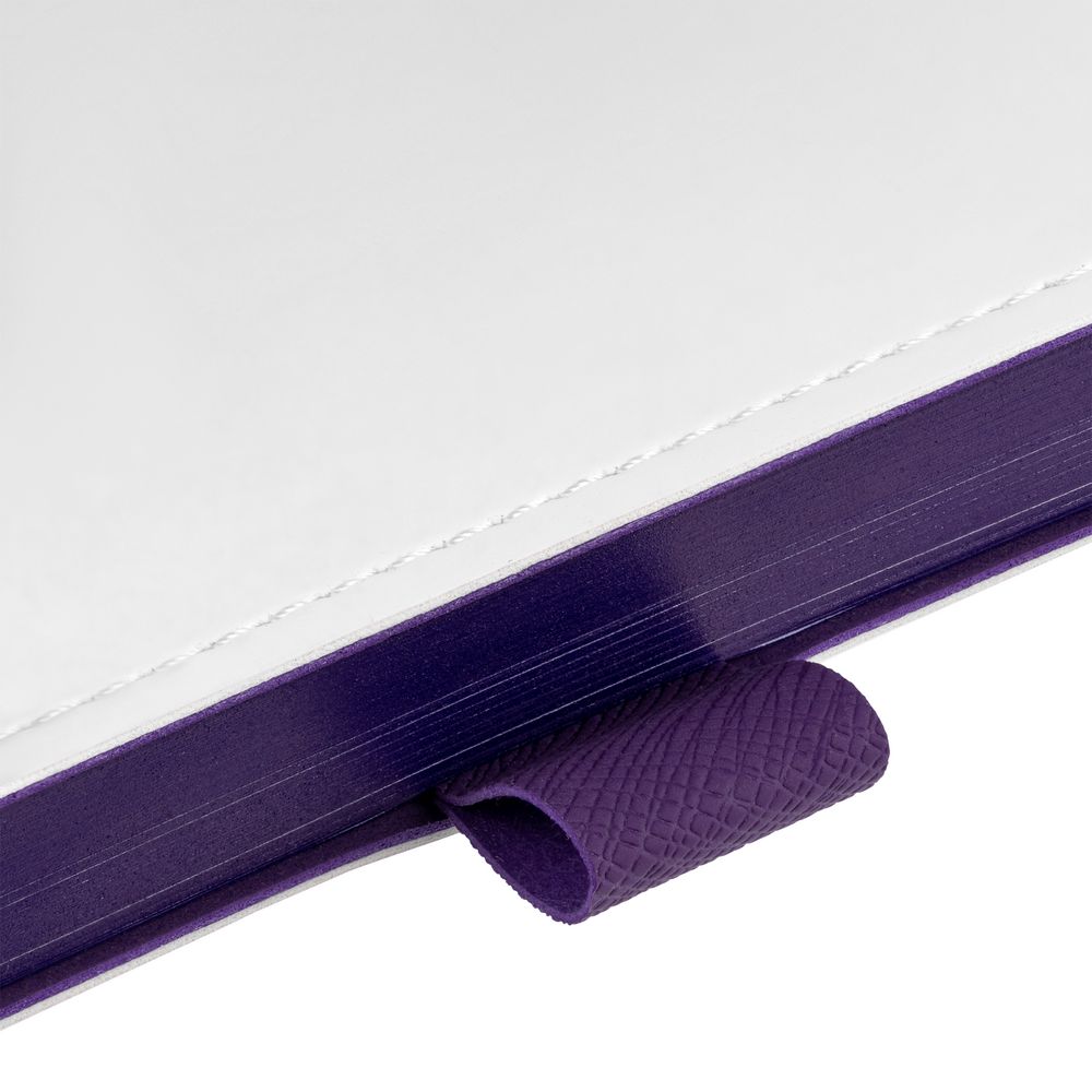 Ежедневник White Shall, недатированный, белый с фиолетовым / Миниатюра WWW (1000)