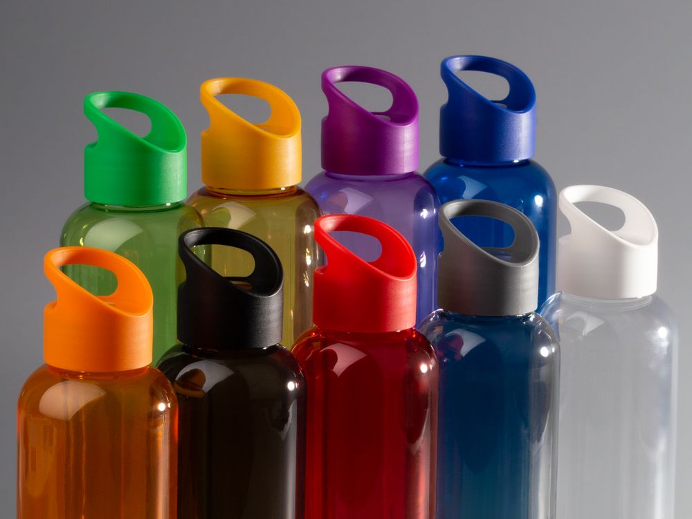 Бутылка для воды Plaske, прозрачная с белой крышкой / Миниатюра WWW (1000)