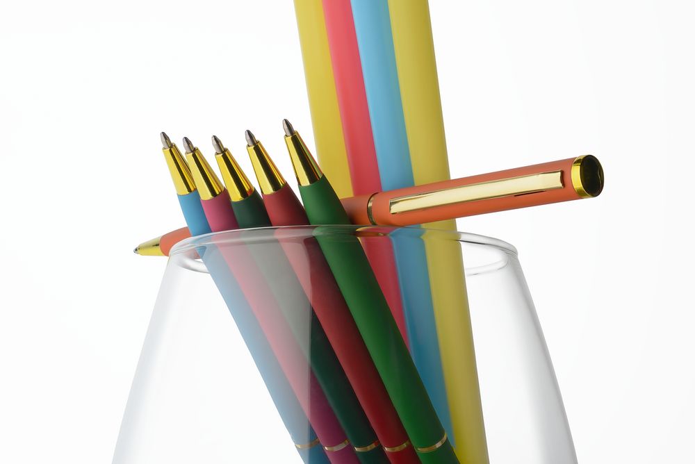 Ручка шариковая Hotel Gold, ver.2, матовая красная / Миниатюра WWW (1000)