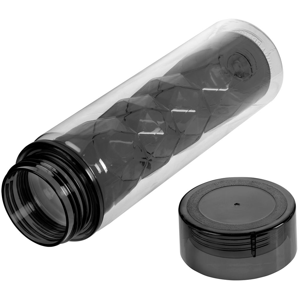 Бутылка для воды Gems Black Morion, черный морион / Миниатюра WWW (1000)
