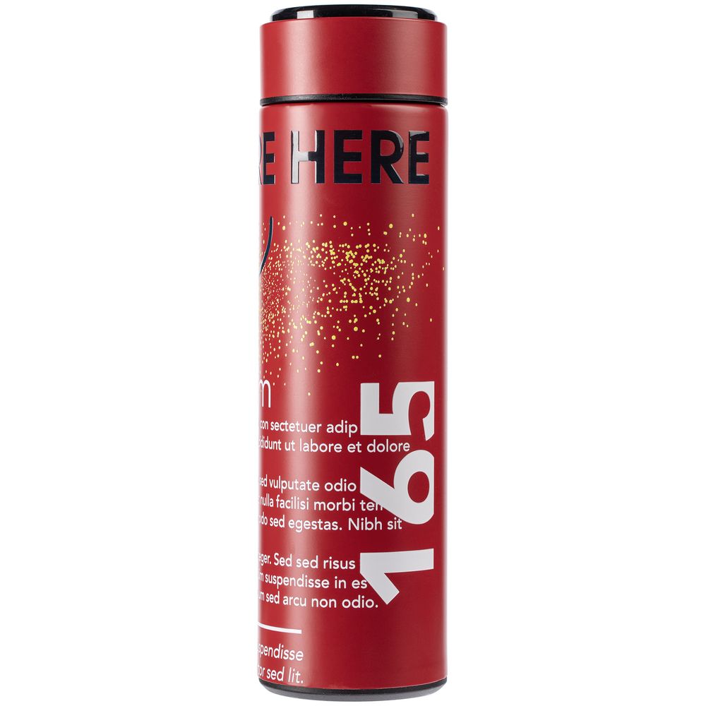 Смарт-бутылка Long Therm, красная / Миниатюра нанесения (1000)