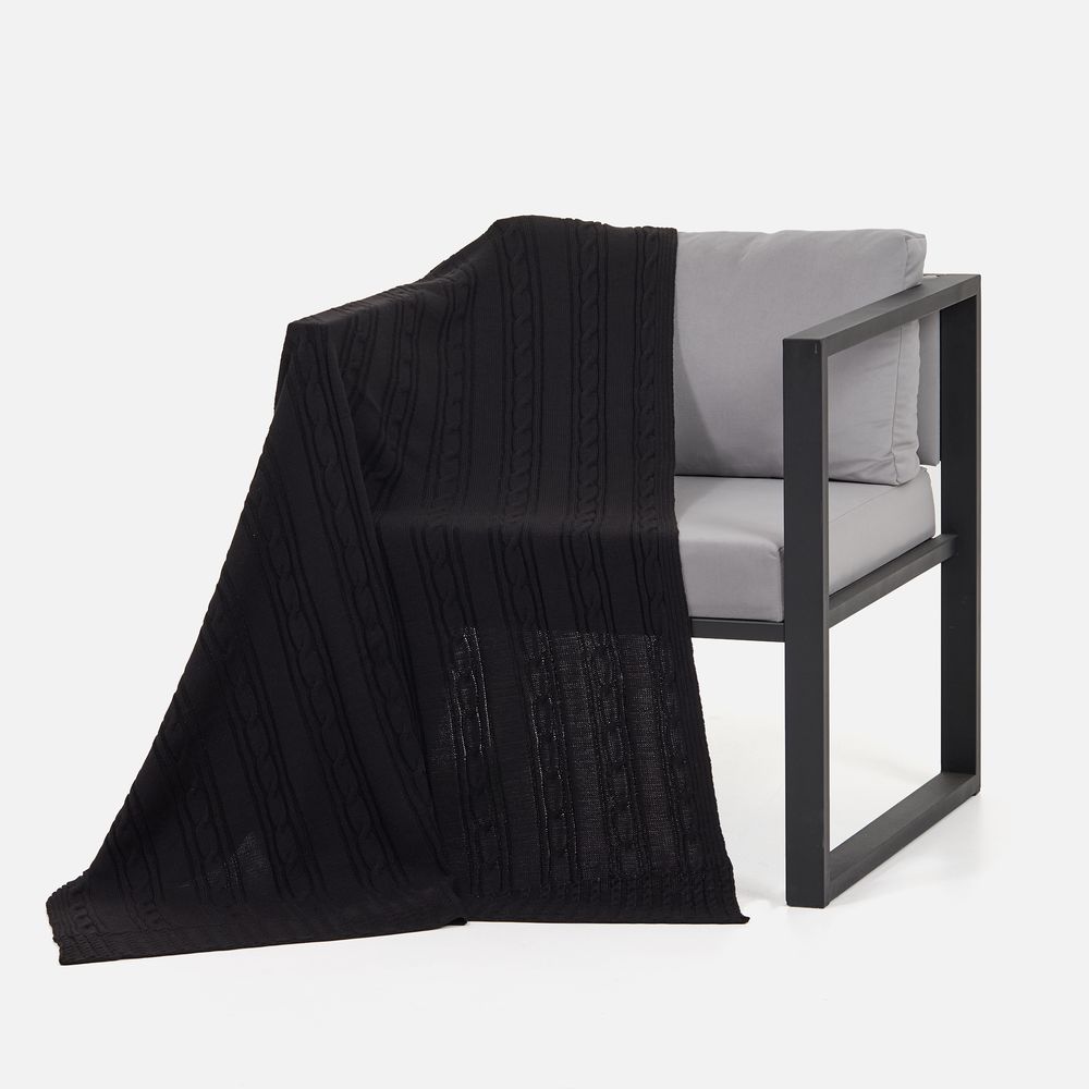 Плед Remitti, черный / Миниатюра WWW (1000)